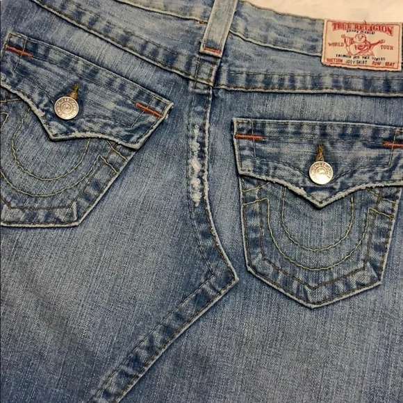 True Religion Joey Denim Jean Skirt 24 - Picture 4 of 9